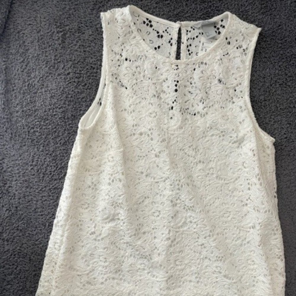 H&M White Lace Top